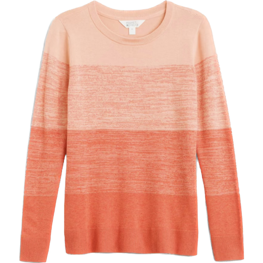 MARKET & SPRUCE Sariah Orange Tones Ombre Cozy Sweater Women's Size Large